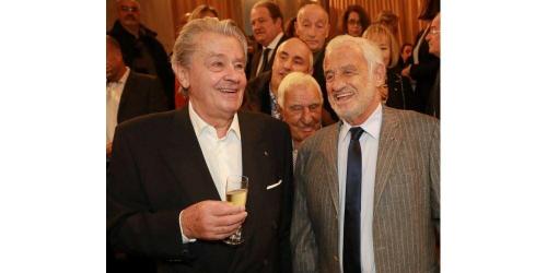 Alain delon et jean paul belmondo hier a paris