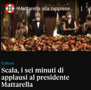 Applausi a mattarella alla scala